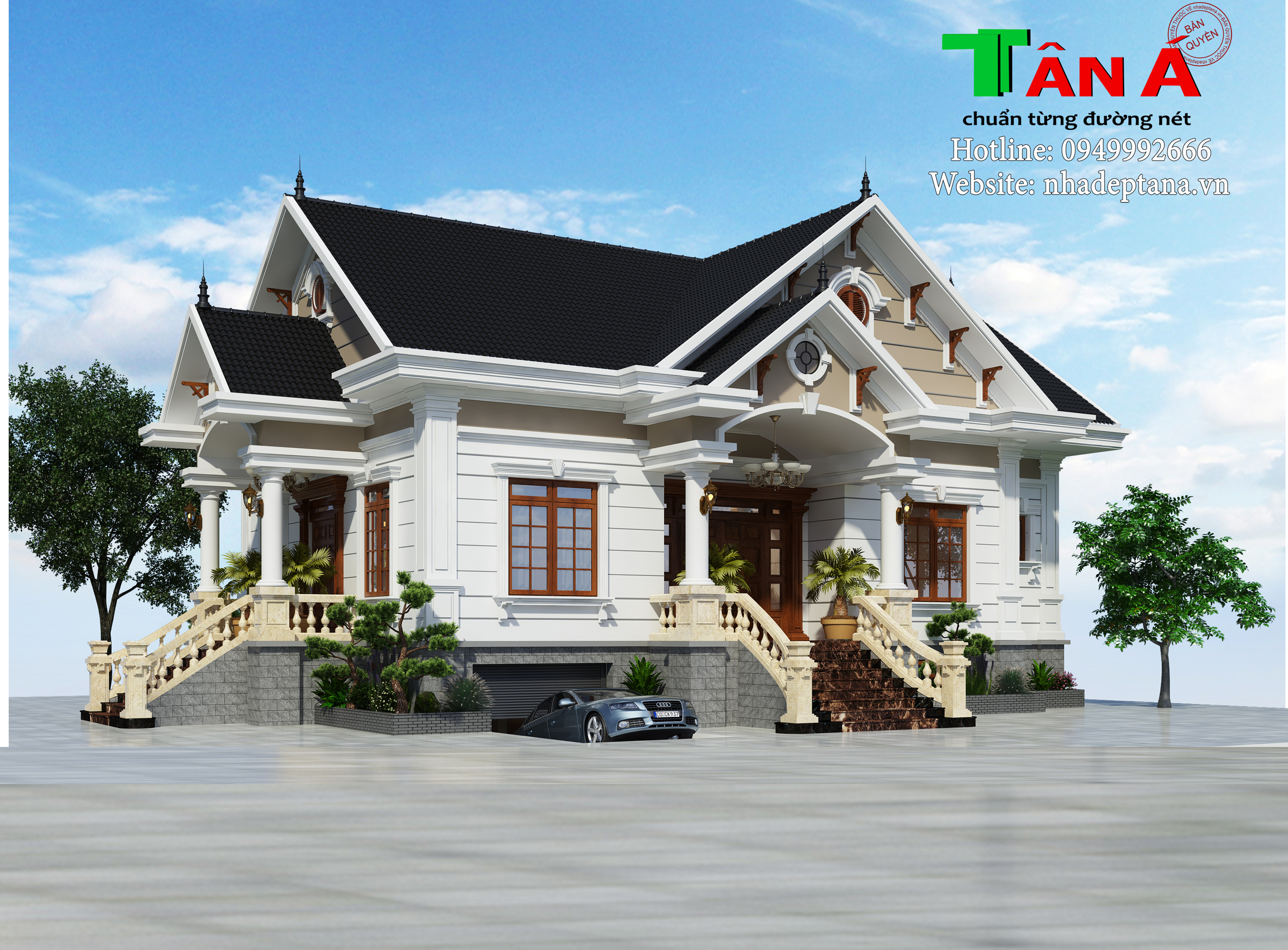 Thiết kế nhà nhà biệt thự đẹp cho đại gia đình 3 thế hệ ở Long Thành - Đồng  Nai – Kiến Trúc 999