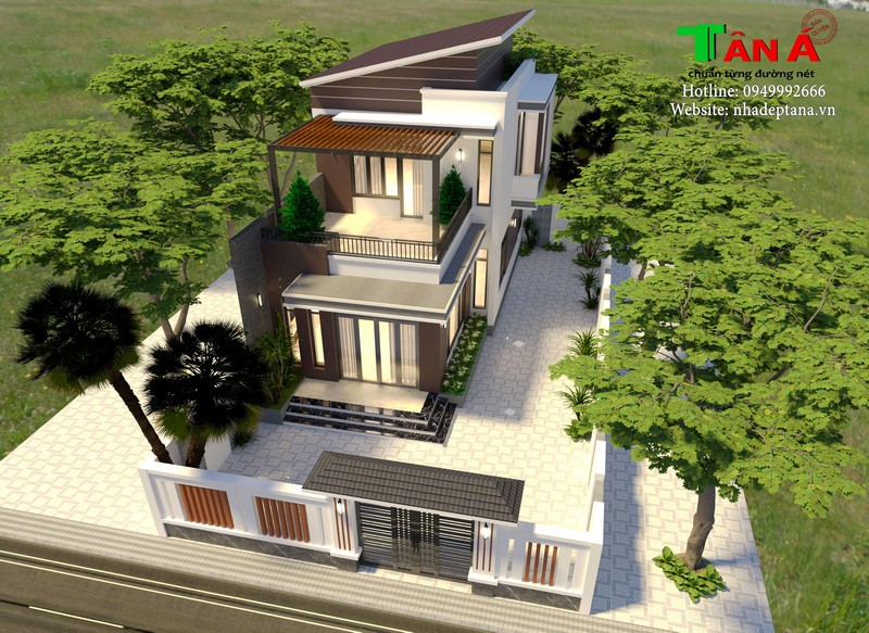 Giải đáp các thắc mắc về kinh nghiệm xây dựng mẫu nhà 2 tầng rưỡi mái thái  đẹp KN503020 - Kiến trúc Angcovat