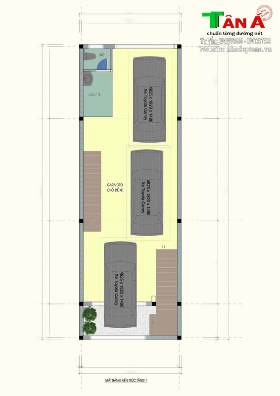 Thiết kế nhà phố 4 tầng đẹp tại Vinh
