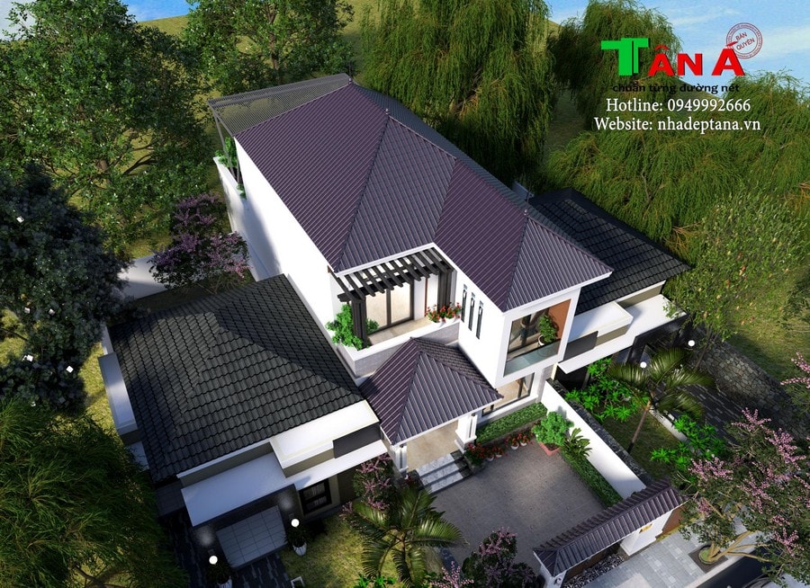 Thiết kế mẫu nhà 2 tầng đẹp tại Diễn Châu - Nghệ An 