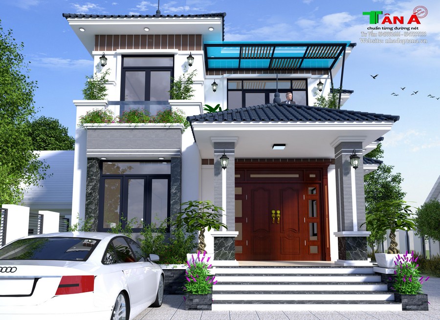 Thiết kế mẫu nhà 2 tầng tại Hà Tĩnh