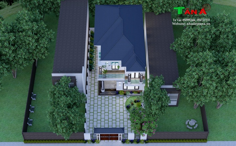 Thiết kế nhà đẹp 2 tầng tại Quảng Bình