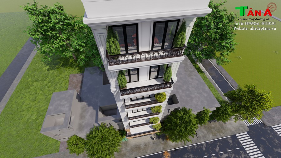 Thiết kế mẫu nhà ở kết hợp kinh doanh 7 tầng tại Tp Vinh- Nghệ An
