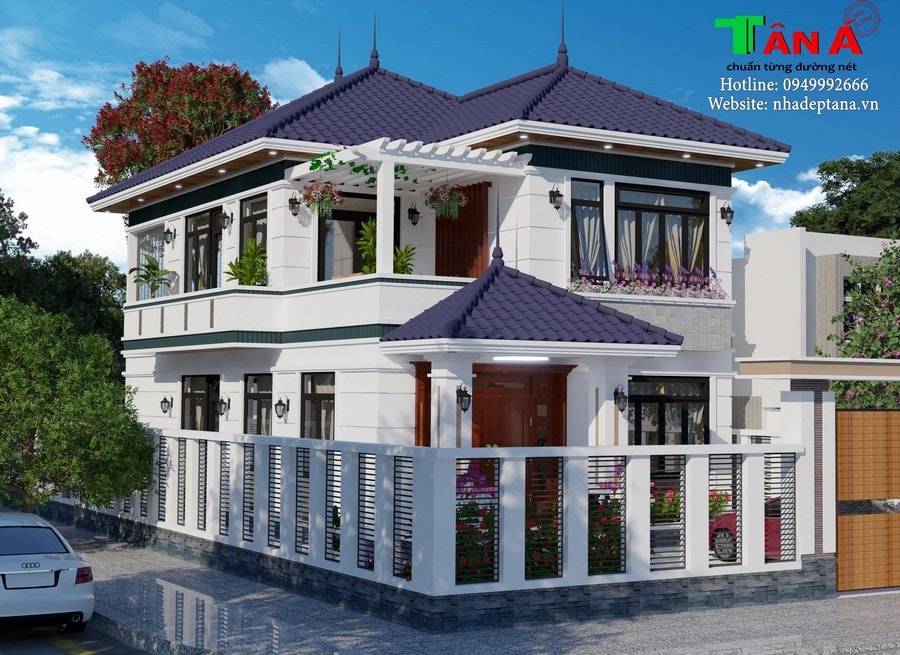Mẫu nhà 2 tầng đẹp tại Can Lộc - Hà Tĩnh 