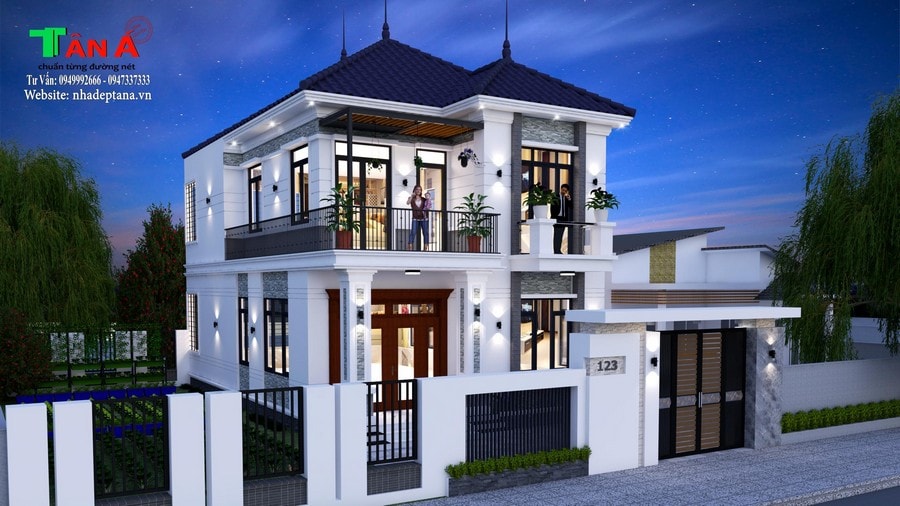 Thiết kế mẫu nhà 2 tầng tại Đô Lương 
