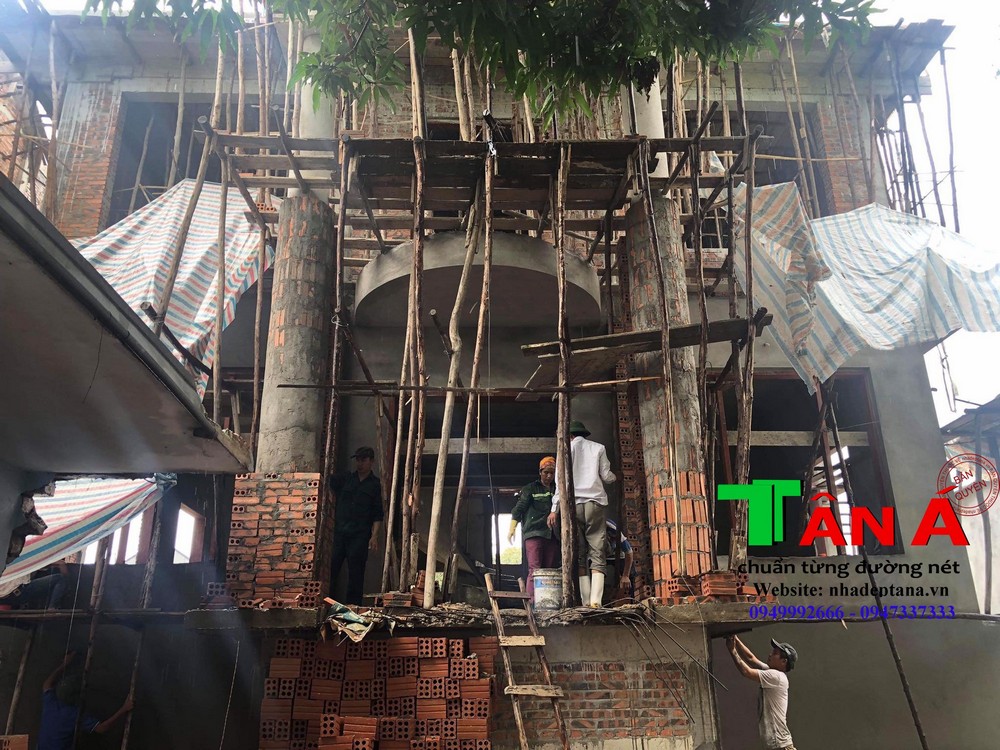 Hình ảnh thực tế mẫu biệt thự tân cổ hoàn thiện tại Quỳnh Lưu