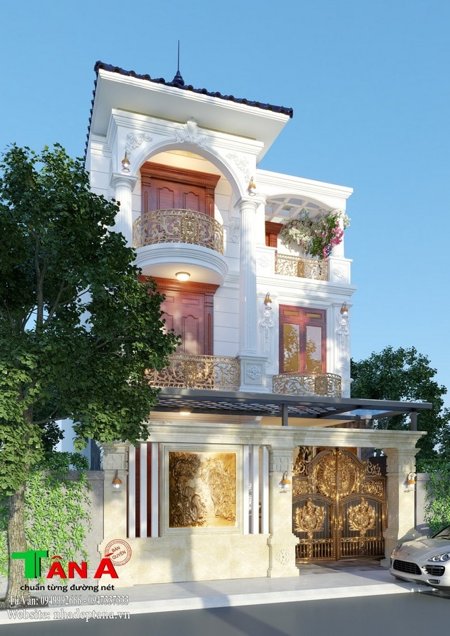 Tham hảo mẫu thiết kế biệt thự phố 3 tầng ở Vinh - Nghệ An 