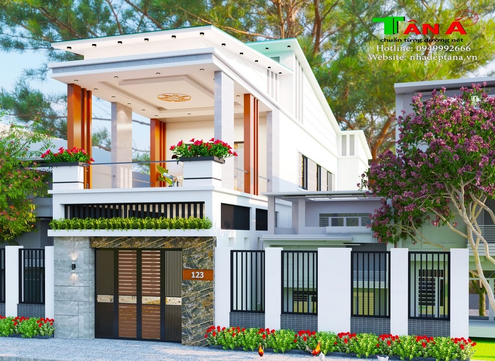 Nhà phố mái lệch 5m tại Nghệ An