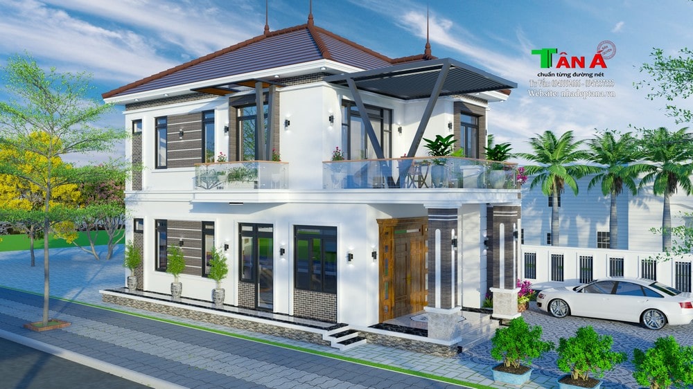 mẫu nhà 2 tầng cực đẹp tại Hưng Lộc