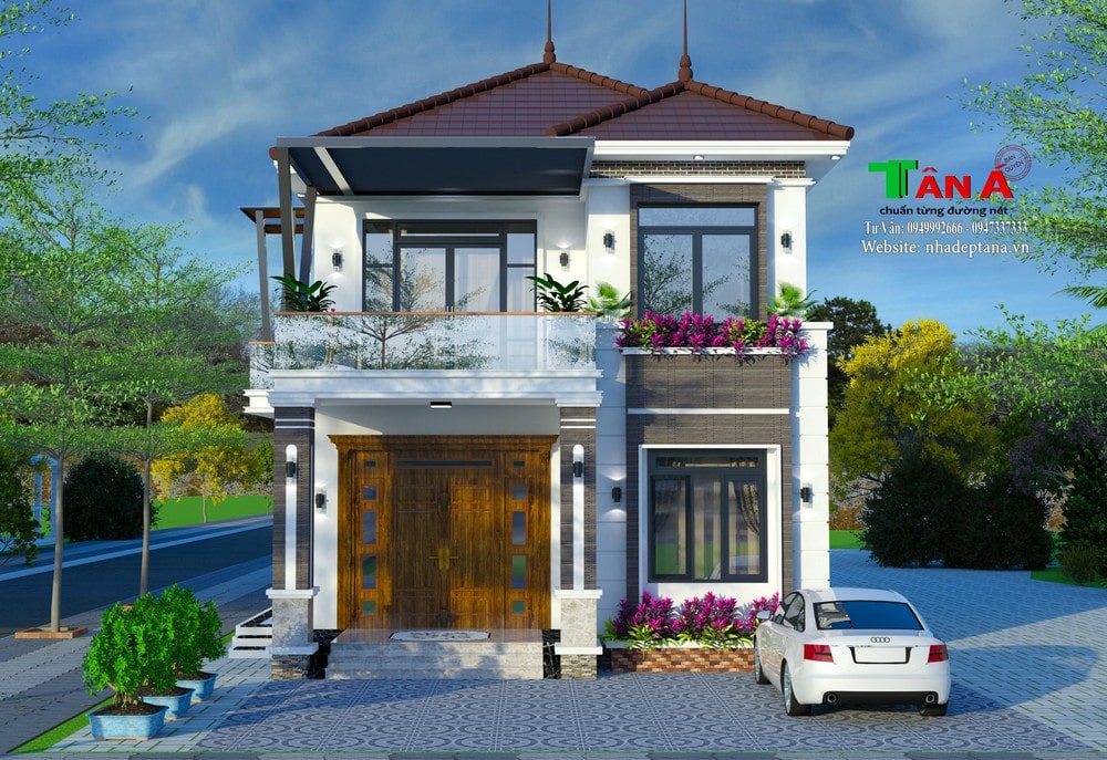 mẫu nhà 2 tầng tại Hưng Lộc
