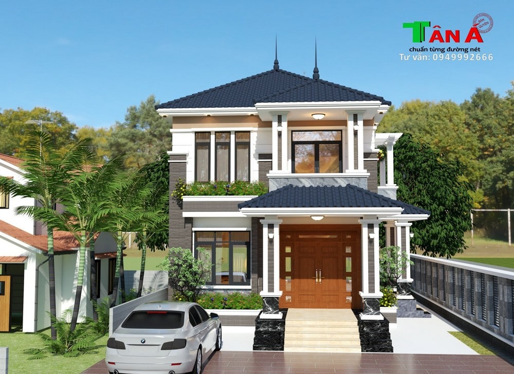 Mẫu thiết kế nhà mái nhật 2 tầng đẹp tại Hải Dương - Chủ đầu tư: Anh Phương  CÔNG TY CỔ PHẦN KIẾN TRÚC XÂY DỰNG VIỆT HOME