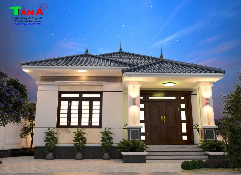 Mẫu thiết kế nhà hình vuông 2 tầng mái thái đẹp nhất Việt Nam T062022