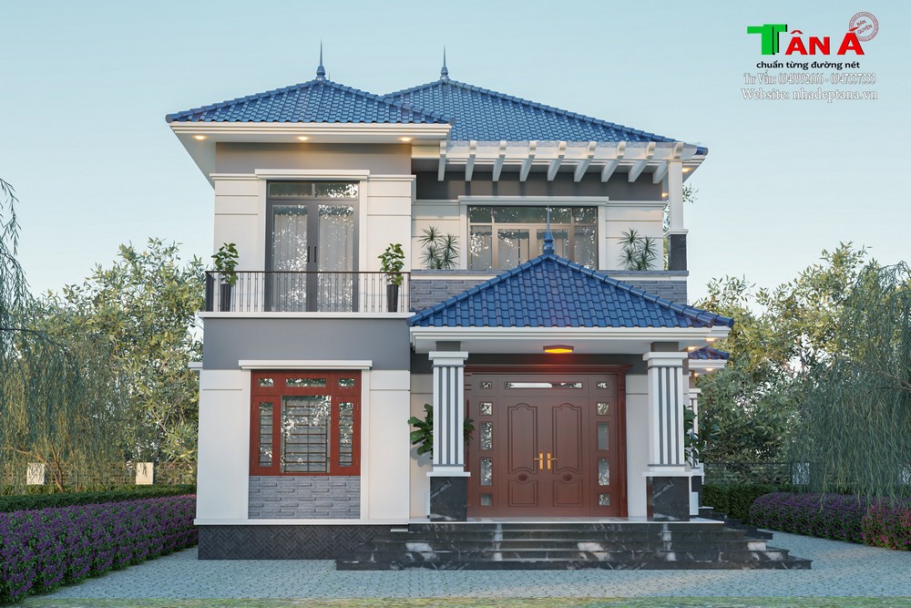 Ấn tượng với mẫu nhà 2 tầng mái nhật tại Quỳnh lưu - Nghệ An