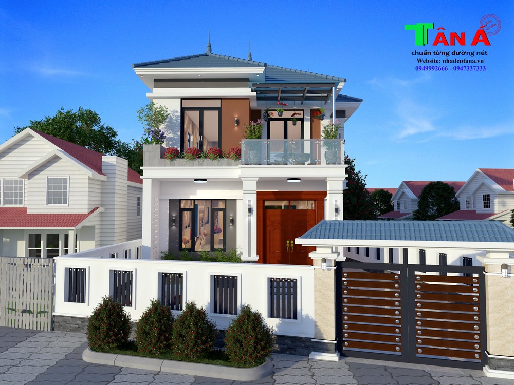 Mẫu nhà mái nhật hiện đại 2 tầng tại Vĩnh Sơn Anh Sơn Nghệ An