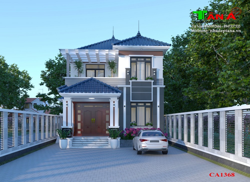 Thiết kế nhà 2 tầng hiện đại tại Quảng Bình