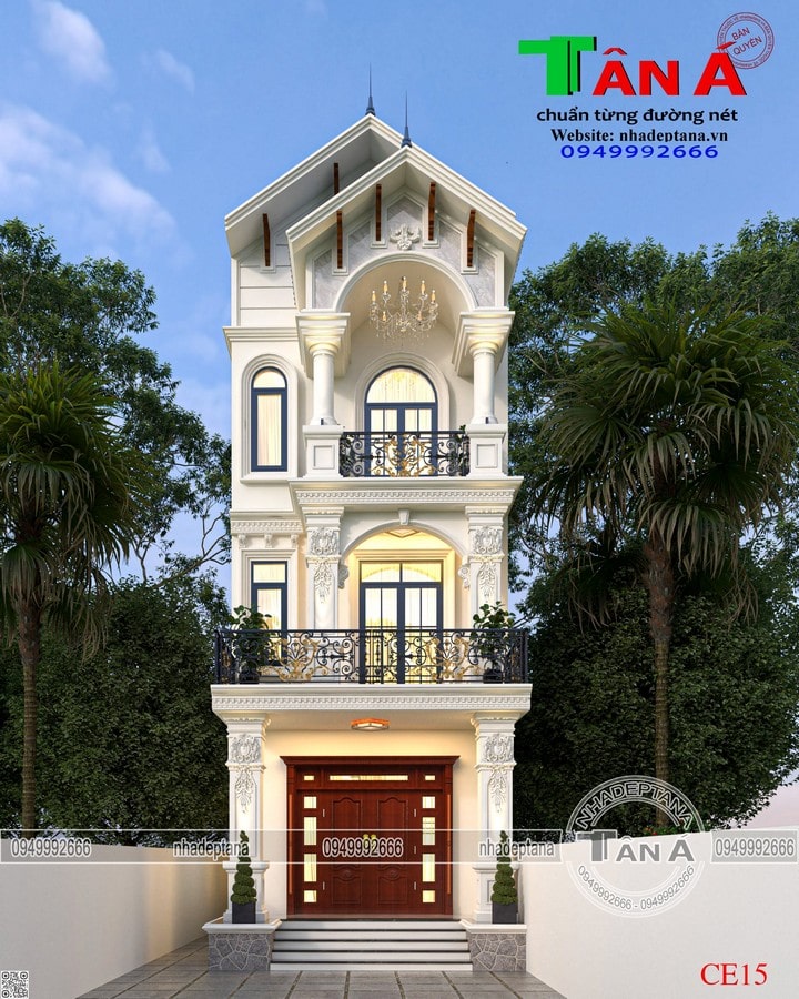 Nhà 3 tầng mái thái 5x17 anh Lương ở Nam Định M80