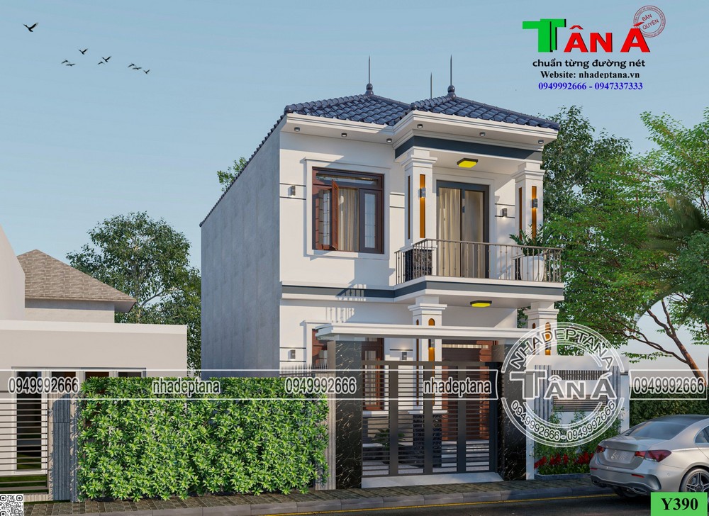 Mẫu 2 tầng mái nhật 4 phòng ngủ đẹp tại Diễn Châu