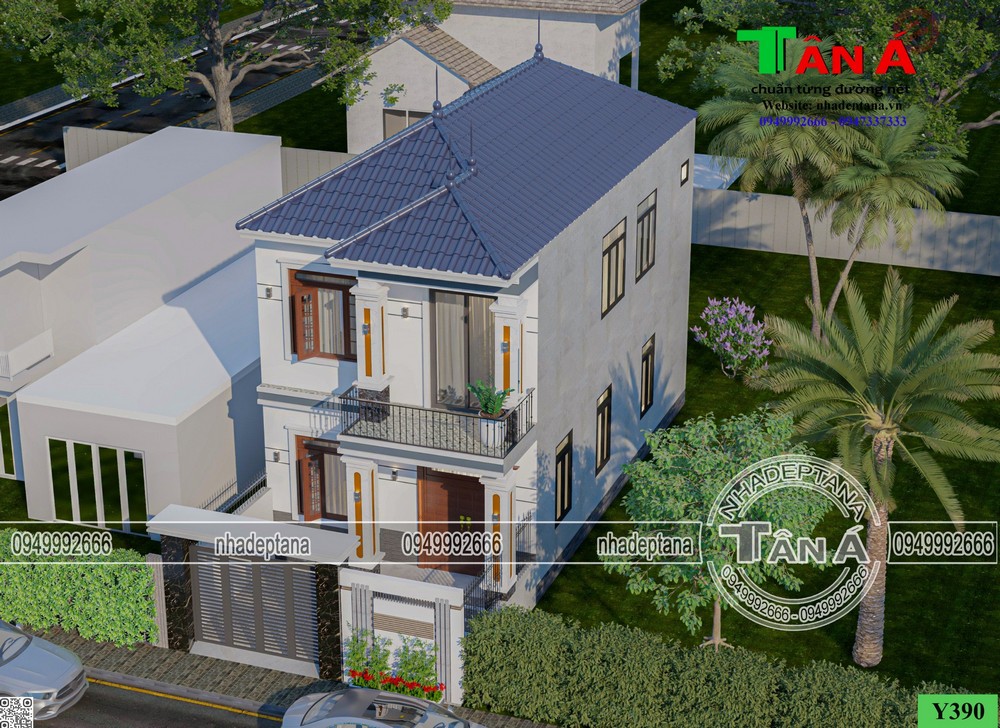 Mẫu 2 tầng mái nhật 4 phòng ngủ đẹp tại Diễn Châu