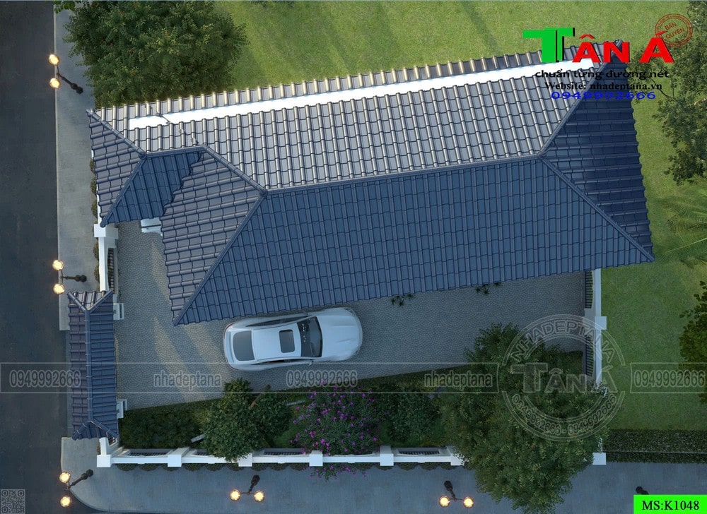 Thiết kế 2 tầng mái Nhật hiện đại đẹp tại Hương Khê