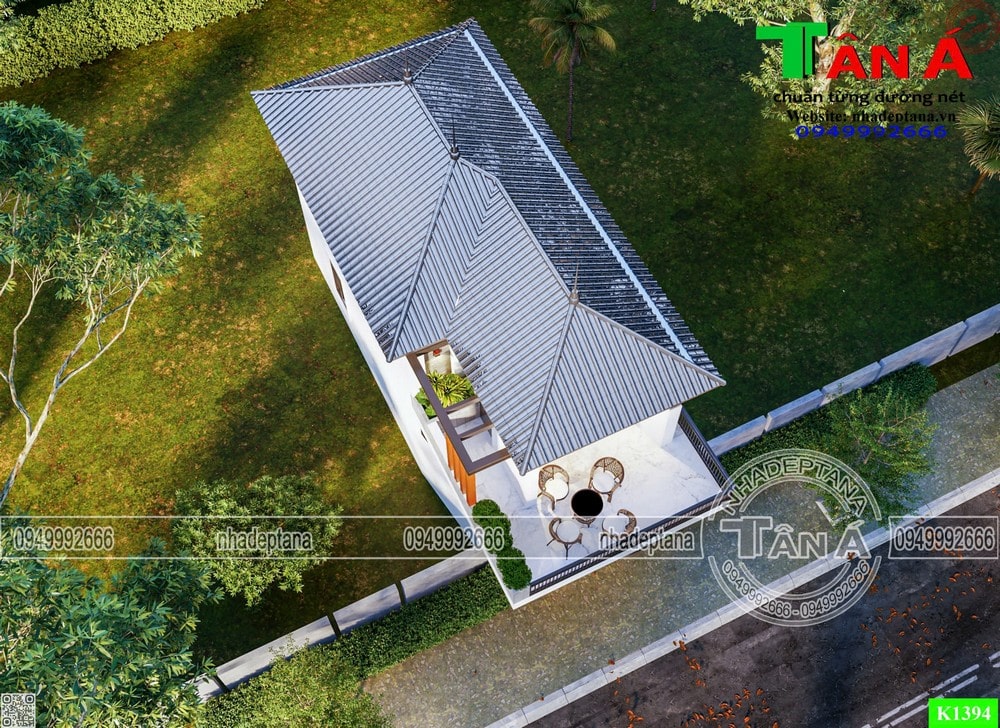 Mẫu nhà phố 2 tầng mái Nhật đẹp tại Đức Thọ