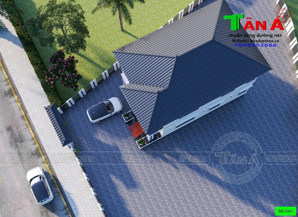 Thiết kế mẫu 2 tầng mái Nhật 4 phòng ngủ đẹp tại Đô Lương